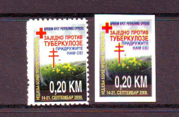 Bosnia:Republika Srpska 2008 Charity Stamp Red Cross TBC  Mi.No. 23A+B  MNH - Bosnia Erzegovina