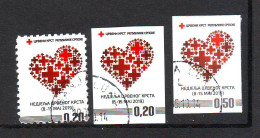 Bosnia:Republika Srpska 2019 Charity Stamp Red Cross   Mi.No. 484A+B+self Adhesive 0.50 Stamped - Bosnia Erzegovina