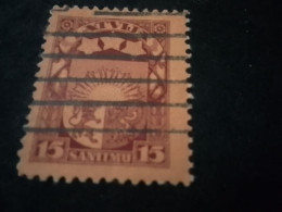 LETONYA-1920-50   15 SANTİMU   DAMGALI - Estonia