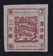 Shanghai, Scott 20a, Ptg. 50 On Pelure, NGAI, Small Flaws, W/ 2003 PF Cert - Ungebraucht