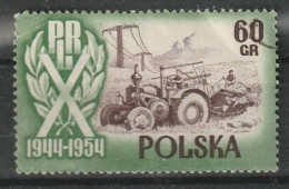 Polonia 1954 - Tractor And Mower - Other (Earth)