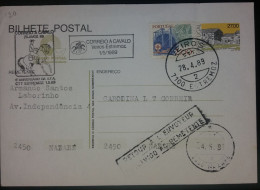 BILHETE POSTAL - CORREIO A CAVALO - Ganzsachen