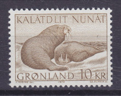 Greenland 1973 Mi. 83  10.00 Kr Grönlands Tierwald Walross (Cz. Slania), MNH** - Neufs