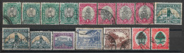 1933-1950 SOUTH AFRICA Set Of 16 USED STAMPS (Scott # 46a,b,48a,b,51a,b,52b,56b,57b,58b,61b) CV $3.20 - Usati