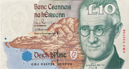 Ireland 10 Pounds, P-76a (20.09.1993) - UNC - Irlande