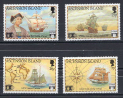 Ascension 1992 Serie 4v World Columbian Stamp Expo Columbus Ships Map Tallships MNH - Ascension