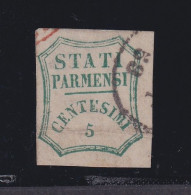 Parma (Italian States), Scott 12a (Sassone 12), Used (crease), W/ 2023 Avi Cert - Parme