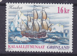 Greenland 2002 Mi. 384, 16 Kr. Grönländische Schifffahrt (I) Kreier 'Haabet' Schiff Von Hans Egede Missionary - Gebruikt