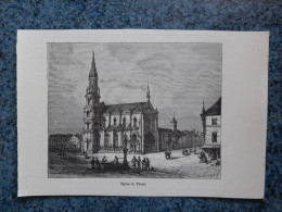 AFFICHE  - DESSIN   -  EGLISE DE THANN      DEP  68    ( HAUT-RHIN ) - Affiches