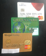 6 Different Old Credit Cards Master Cards All Complete Used Just Covered Name - Krediet Kaarten (vervaldatum Min. 10 Jaar)