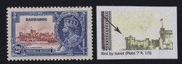 Barbados, SG 243m, MHR "Bird By Turret" Variety - Barbades (...-1966)