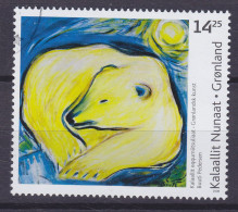 Greenland 2008 Mi. 507, 14.25 Kr Moderne Kunst Modern Art Eisbär Polar Bear Gemälde Von Painting Of Bodil Pedersen - Used Stamps