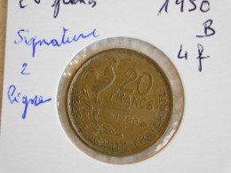 France 20 Francs 1950 B 4f 4 Faucilles GEORGES GUIRAUD (1035) - 20 Francs