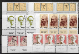 TIMBRE STAMP ZEGEL ISRAËL PETIT LOT 4 X 895-97 920 969  XX - Unused Stamps (with Tabs)