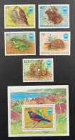 MADAGASCAR 1975 - NEUF**/MNH - Série Complète Mi 757/761 + BLOC 8 - YT 567/570 + PA 157 + BF 8 - OISEAUX BIRDS - Madagascar (1960-...)