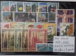 1967/68/69 San Marino, ANNATE COMPLETE+2 Pacchi 62 Valori NUOVI MNH** - Unused Stamps