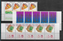 TIMBRE STAMP ZEGEL ISRAËL PETIT LOT 4 X 899 ET 5 X 1147-1154  XX - Nuevos (con Tab)