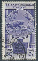 1933 EMISSIONI GENERALI USATO CINQUANTENARIO ERITREO 50 CENT - RA2-3 - General Issues