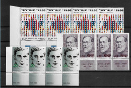 TIMBRE STAMP ZEGEL ISRAËL PETIT LOT 4 X 859 909-10  XX - Ungebraucht (mit Tabs)