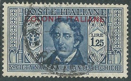 1932 EMISSIONI GENERALI USATO DANTE 1,25 LIRE - RA2 - Emissions Générales