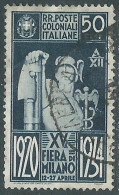 1934 EMISSIONI GENERALI USATO FIERA DI MILANO 50 CENT - RA3-9 - Emisiones Generales