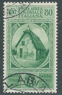 1932 EMISSIONI GENERALI POSTA AEREA USATO GARIBALDI 80 CENT - RA1-2 - Emisiones Generales