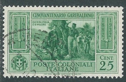 1932 EMISSIONI GENERALI USATO GARIBALDI 25 CENT - RA1 - Emissions Générales