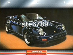 PORSCHE CARRERA SPEEDSTER 3,2 Voiture Auto Fiche A4 Illustrée Automobile - Voitures