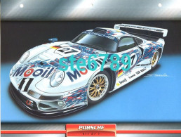 PORSCHE 911 GT 1  Voiture Auto Fiche A4 Illustrée Automobile - Coches