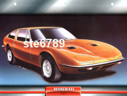 MASERATI INDY  Voiture Auto Fiche A4 Illustrée Automobile - Voitures