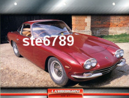 LAMBORGHINI  400 GT Voiture Auto Fiche A4 Illustrée Automobile - Coches