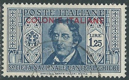 1932 EMISSIONI GENERALI USATO DANTE 1,25 LIRE - RA3-9 - Algemene Uitgaven