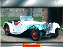 JAGUAR SS 100 Voiture Auto Fiche A4 Illustrée Automobile - Coches