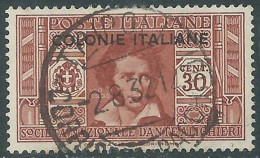 1932 EMISSIONI GENERALI USATO DANTE 30 CENT - RA2-8 - Emissioni Generali