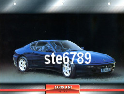 FERRARI 456 GT Voiture Auto Fiche A4 Illustrée Automobile - Autos