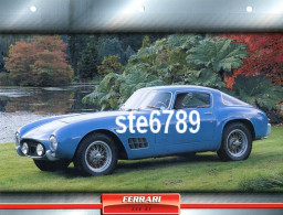 FERRARI 250 GT Voiture Auto Sport Fiche A4 Illustrée Automobile - Coches