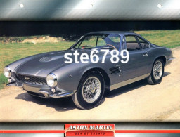 ASTON MARTIN  DB4 GT ZAGATO Voiture Auto Fiche A4 Illustrée Automobile - Voitures