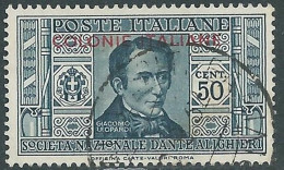 1932 EMISSIONI GENERALI USATO DANTE 50 CENT - RA2-5 - Amtliche Ausgaben