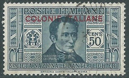 1932 EMISSIONI GENERALI USATO DANTE 50 CENT - RA2-2 - Amtliche Ausgaben