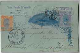 Brazil 1898 Postal Stationery Card Porto Alegre Rio De Janeiro Passau Germany Cancel Correio Urbano Urban Mail - Postwaardestukken