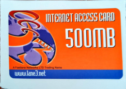 Lane3.net 500 Mb Internet Access Sample Card - Collections