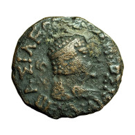 Baktria Coin Indo Greek Kingdom Hermaios Tetradrachm AE24mm Bust / Zeus 04021 - Greche