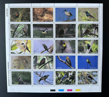 Madagascar Madagaskar 2021 / 2022 Mi. 2726 - 2745 Sheet Kleinbogen Feuillet Oiseaux Endémiques Birds Vögel Faune Fauna - Madagascar (1960-...)