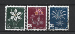 Switzerland 1946 Flowers Y.T. 434/436 (0) - Oblitérés