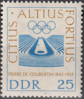 1963 DDR, ** Mi:DD 940, Yt:DD 647, Baron P. De Coubertin (1863 To 1937),Olympiastadion Athen (1896) - Other & Unclassified