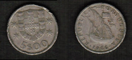 PORTUGAL    5 ESCUDOS 1966 (KM # 591) #7745 - Portugal