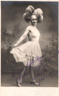 NINETTE - Carte Photo Dédicacée Signature Autographe - Artiste Cabaret Danse Danseuse Spectacle - 1927 Alcazar Marseille - Cabarets