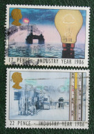 Industry Year Oil And Gas(Mi 1056-1057) 1986 Used Gebruikt Oblitere ENGLAND GRANDE-BRETAGNE GB GREAT BRITAIN - Used Stamps