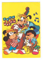 TOPOLINO, PIPPO -  JAZZ - WALT DISNEY - Grafiche BIONDETTI - VERONA - NON VIAGGIATA - Other & Unclassified