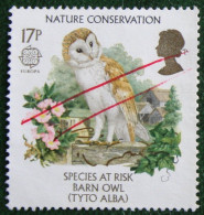 EUROPA CEPT Bird Owl Cat Marten (Mi 1068) 1986 Used Gebruikt Oblitere ENGLAND GRANDE-BRETAGNE GB GREAT BRITAIN - Used Stamps